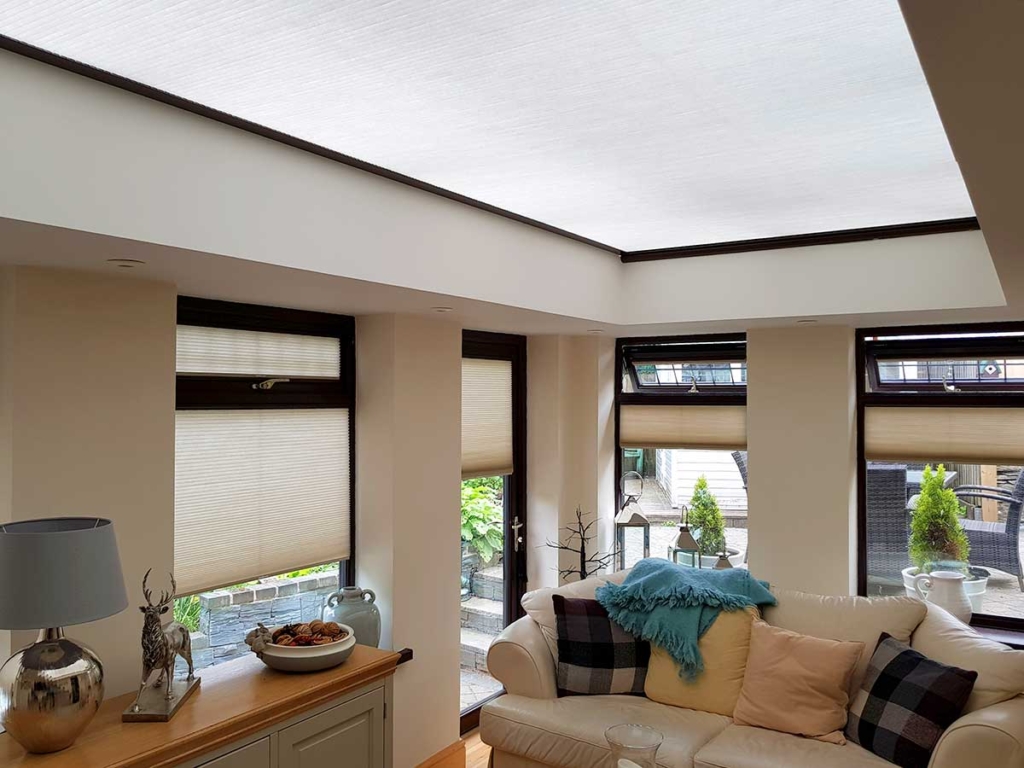 Electric Lantern Roof Blinds with Duette® Fabrics